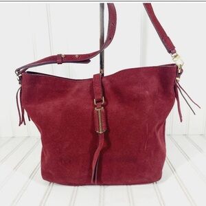 Brand new, no tags! - Stella & Dot covet genuine suede Sunday Crossbody bag